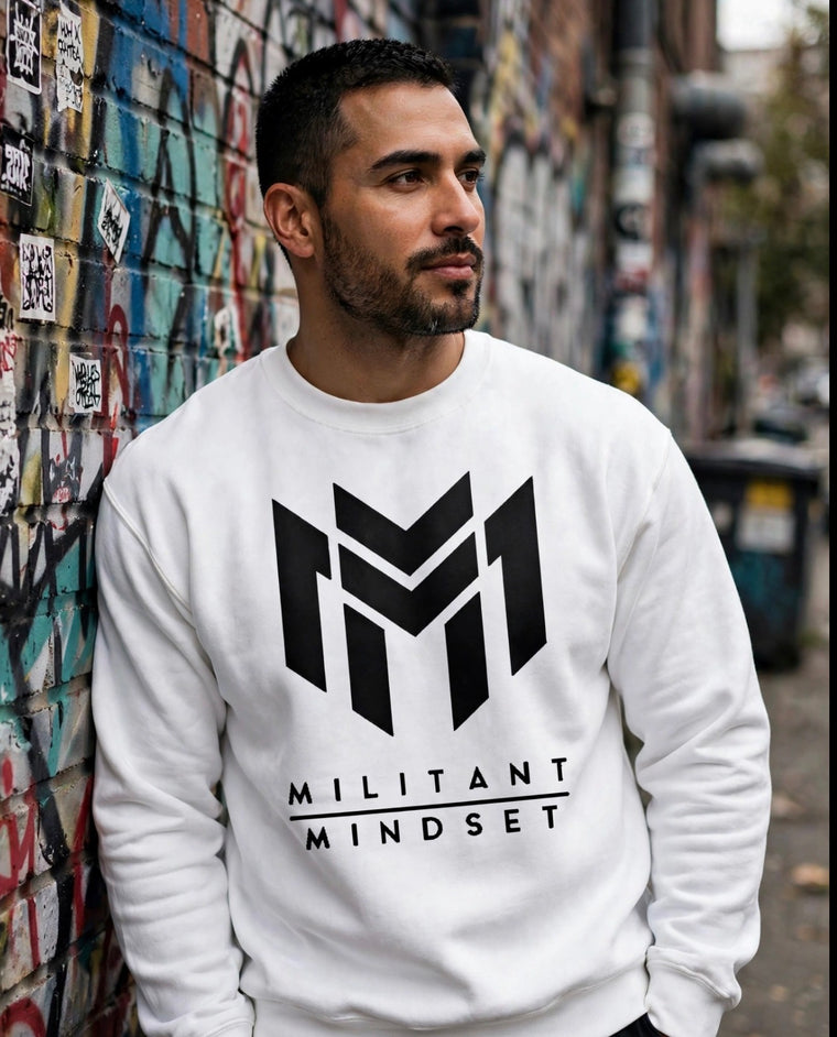 Militant Mindset Sweatshirt- Black Logo