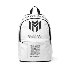 Militant Mindset Logo Backpack — QR Code Social Media Design