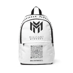 Militant Mindset Logo Backpack — QR Code Social Media Design