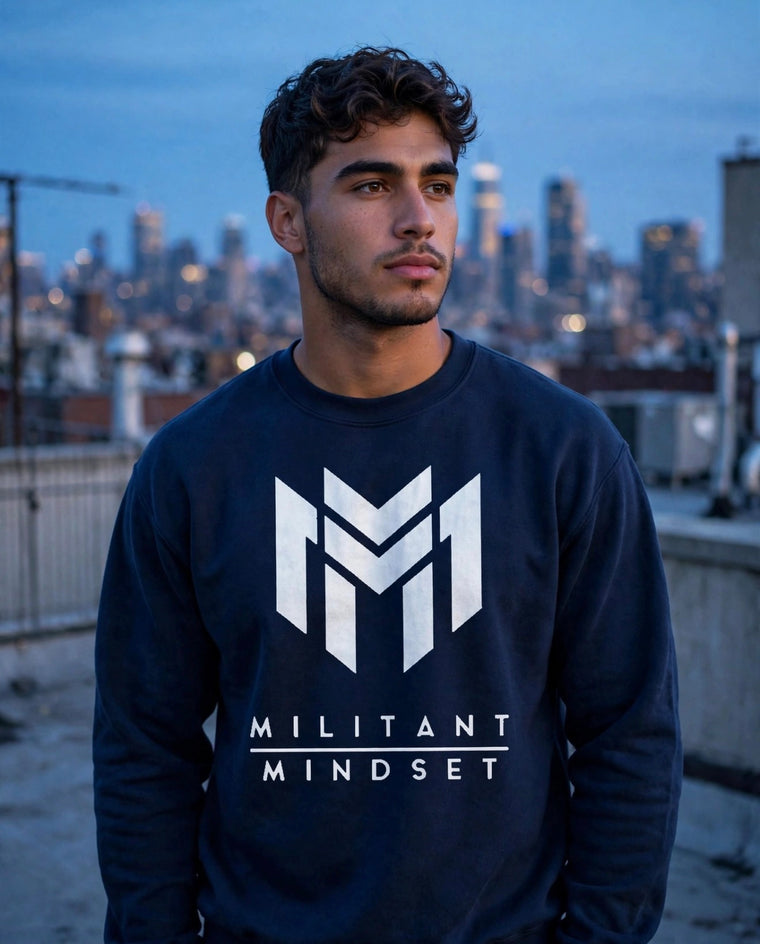 Militant Mindset Sweatshirt - White Logo (Various Colors)