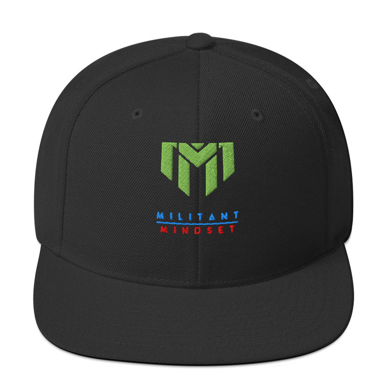 Militant Mindset Snapback - Black / Neon Logo