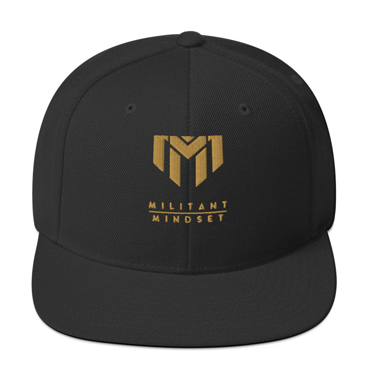Militant Mindset Snapback - Black / Gold Logo