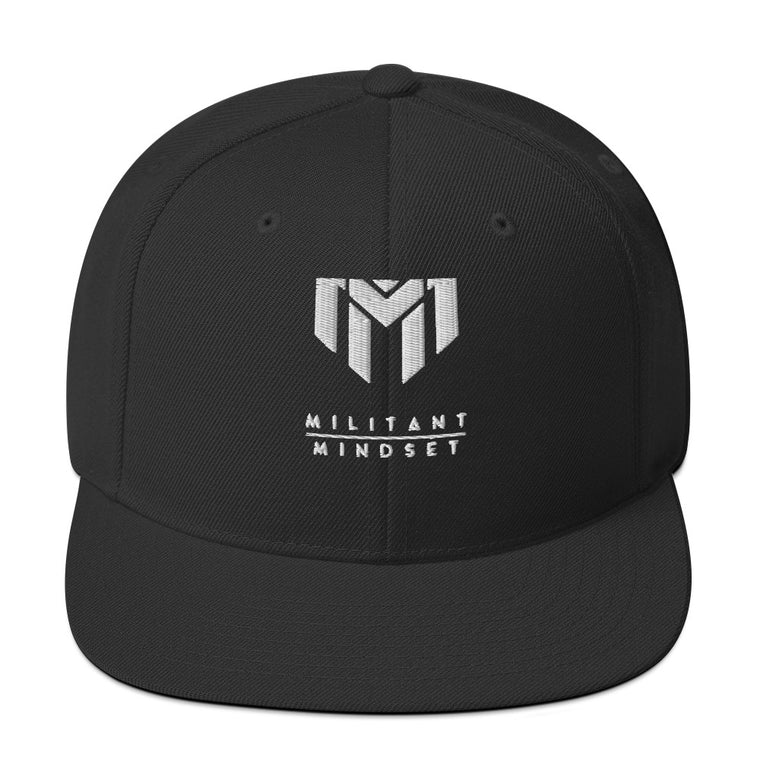 Militant Mindset Snapback - Black / White Logo