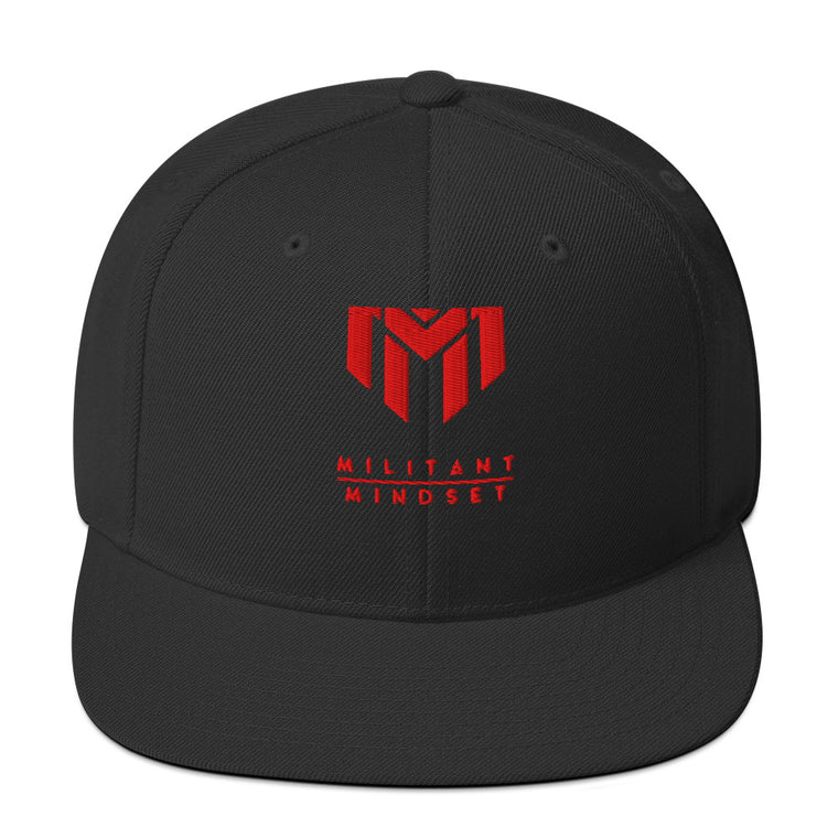Militant Mindset Snapback - Black / Red Logo