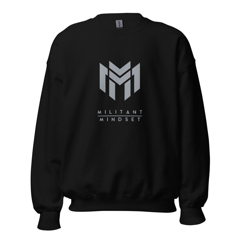 Militant Mindset Sweatshirt - Heather Gray Logo