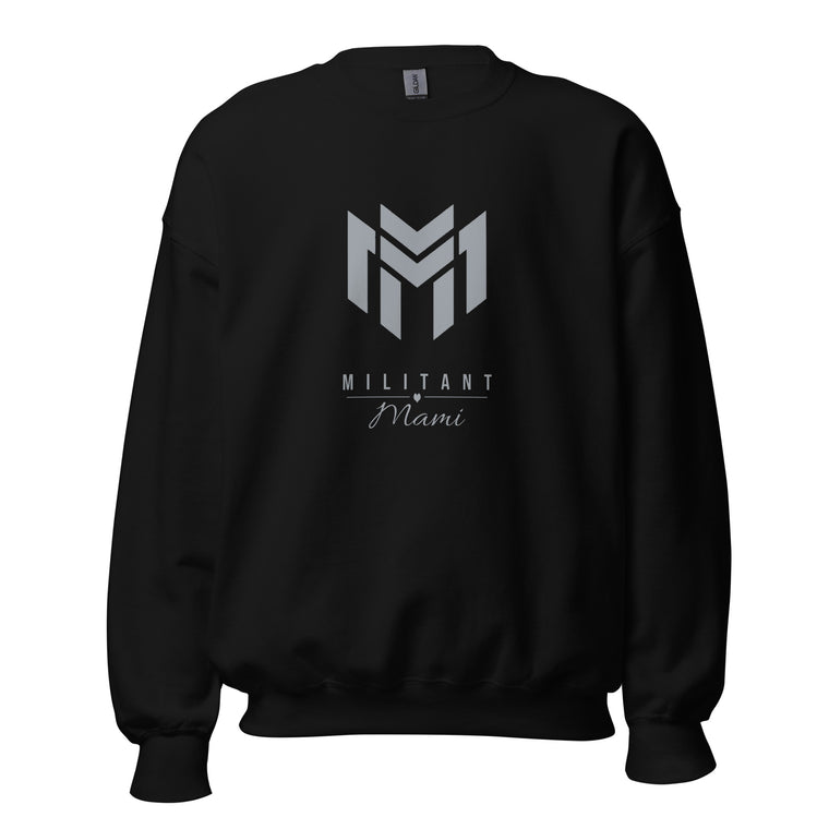 Militant Mami Sweatshirt - Heather Gray Logo